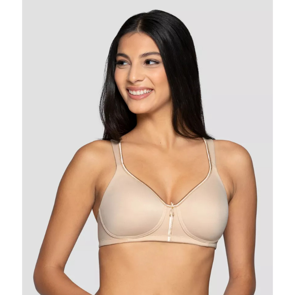 Vanity Fair Body Caress Beige Full Coverage Adjustable Wire Free Bra Size 40D